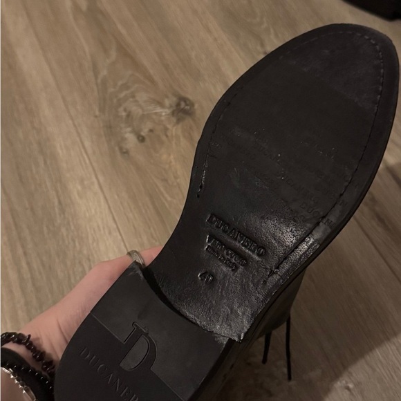 Ducanero Black Leather Oxford Shoes